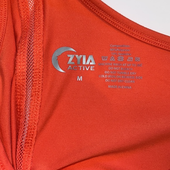 Zyia effortless tank long NWT M coral sleeveless racer back activewear womens - Picture 9 of 9